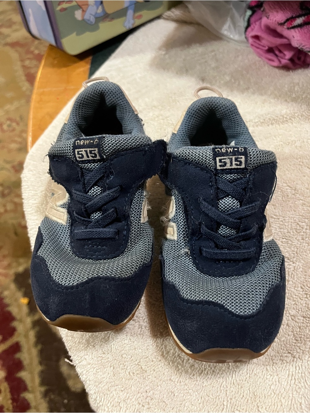 New Balance Kids Navy and lt blue  Athletic Sneakers - 515. Size 7